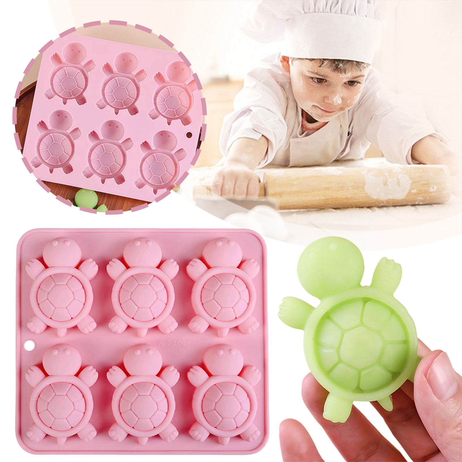 Baking Kitchen Diy - Żłwie lodowe taca 3d żłwie morskie