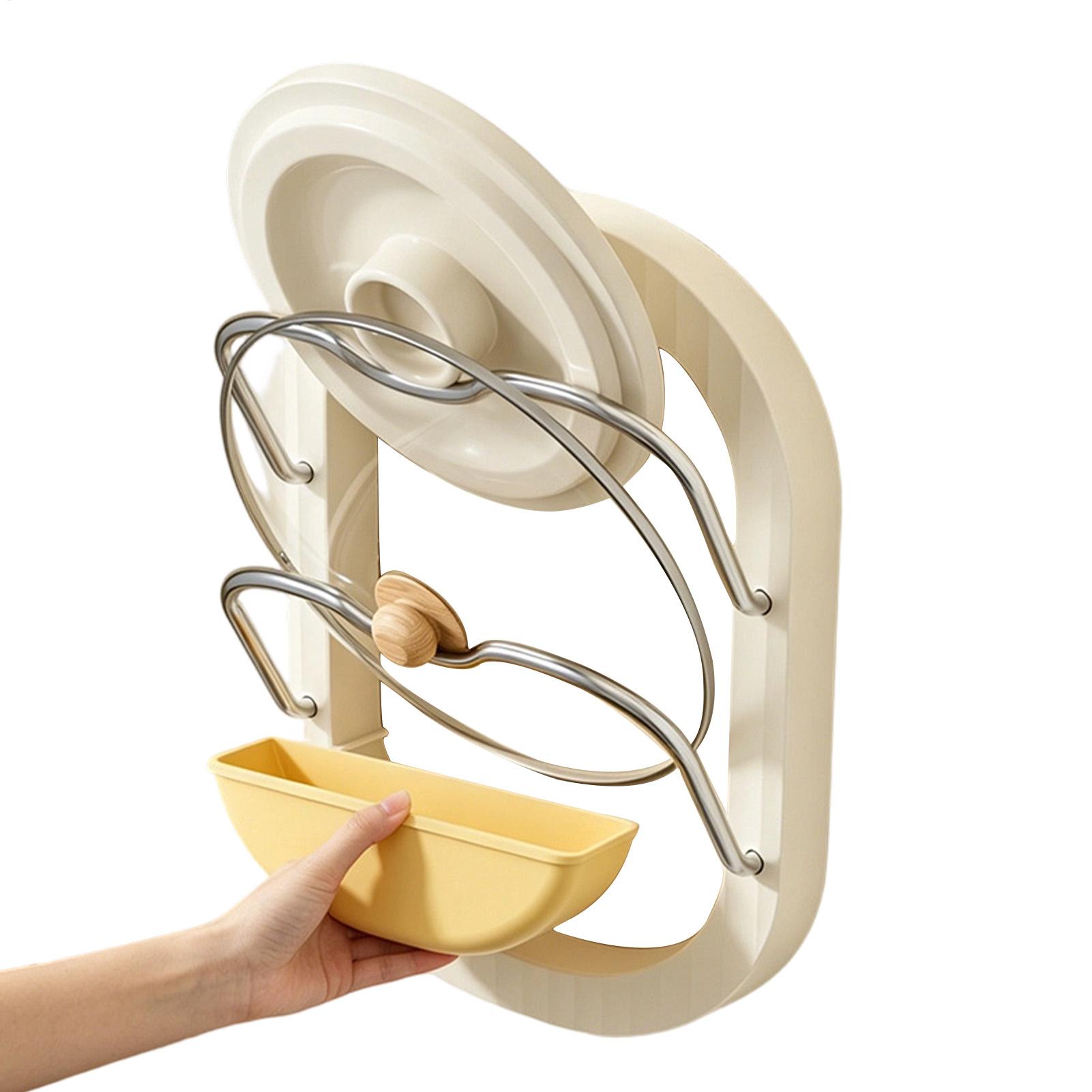 Kitchen Baking Pantry - Półka na pokrywki garnków, 2-poziomowa, montowana