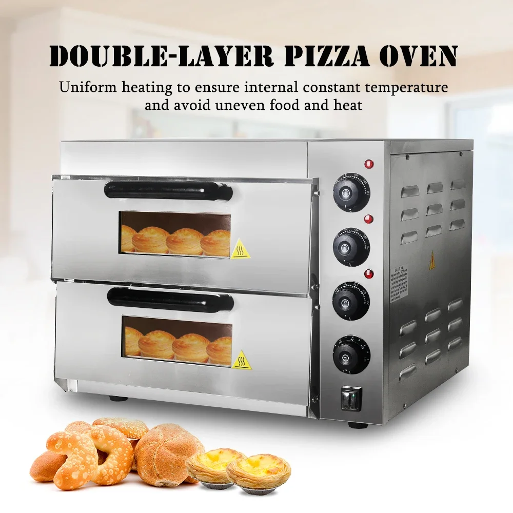 Commercial Kitchen Baking Oven - Profesjonalny piekarnik dwuwarstwowy HomeWise, elektryczny, ze