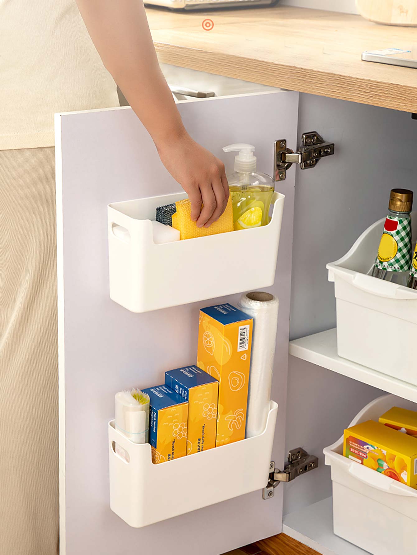 Kitchen Baking Tray Storage - Organizer do drzwi szafek bez wiercenia,