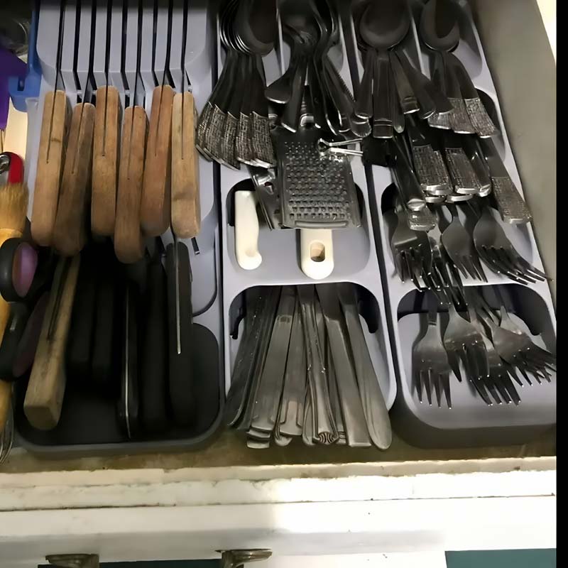 Praktyczny pojemnik na noże do – Kitchen Baking Tray Storage recenzja i cena