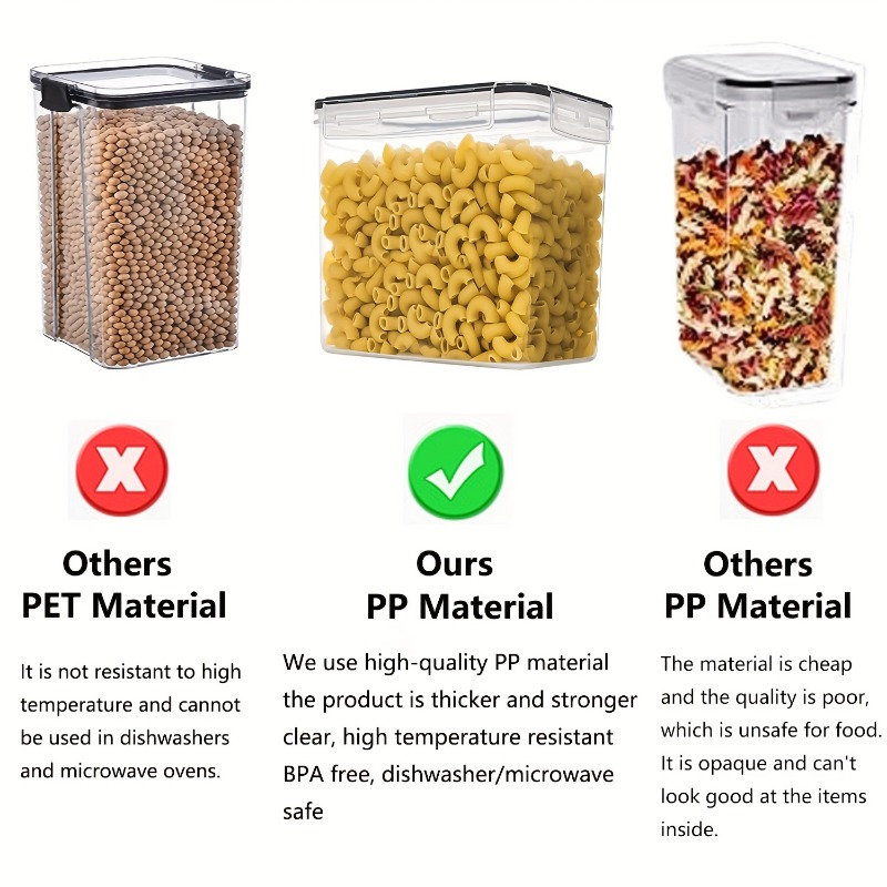 6 szt. Szczelne pojemniki do p – Kitchen Baking Pantry recenzja i cena