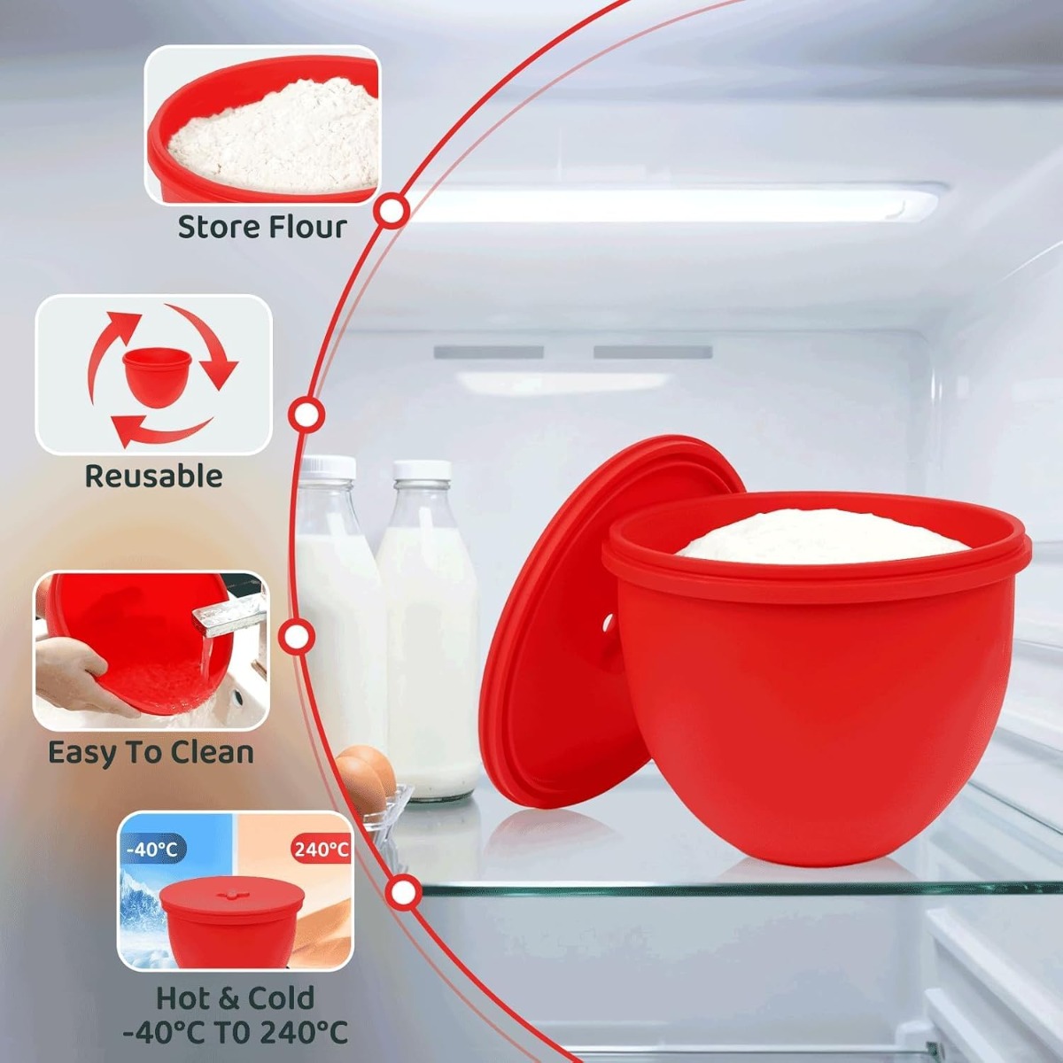 Silikonowa wkładka do miski mi – Kitchen Baking Aid recenzja i cena